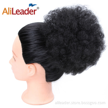 Synthetic Chignon Hair Afro Kinky Curly Drawstring Bun